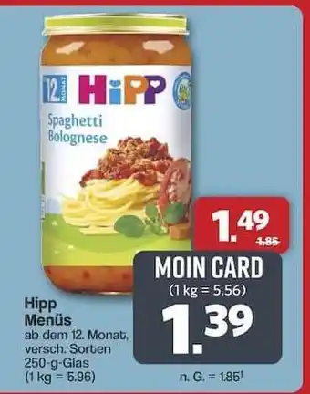 Famila Nord Ost Hipp Menüs Spaghetti Bolognese Angebot