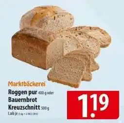 Famila Nord Ost Roggen pur oder Bauernbrot Kreuzschnitt Angebot