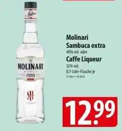 Famila Nord Ost Molinari Sambuca extra oder Caffe Liqueur Angebot