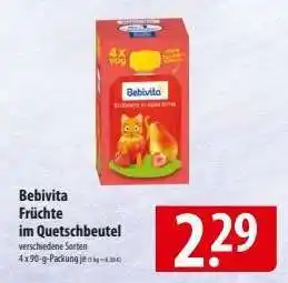 Famila Nord Ost Bebivita Früchte im Quetschbeutel Angebot