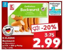 Kaufland K-CLASSIC Bockwurst Angebot