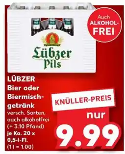 Kaufland LÜBZER Bier oder Biermischgetränk Angebot