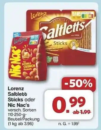 Famila Nord Ost Lorenz Saltlett Sticks oder Nic Nac's Angebot