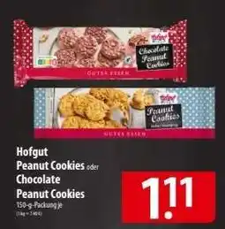 Famila Nord Ost Hofgut Peanut Cookies oder Chocolate Peanut Cookies Angebot