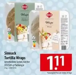 Famila Nord Ost Sinnack Tortilla Wraps Angebot