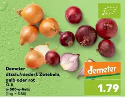 Kaufland Demeter dtsch./niederl. Zwiebeln, gelb oder rot Angebot
