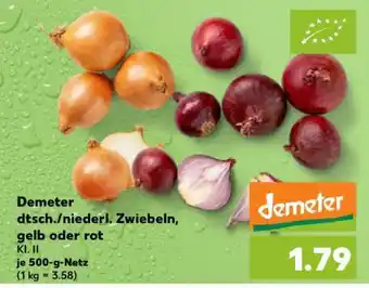 Kaufland Demeter dtsch./niederl. Zwiebeln, gelb oder rot Angebot