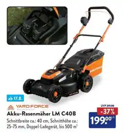 Aldi Süd Akku-Rasenmäher LM C40B Angebot