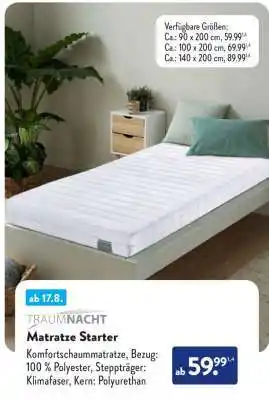 Aldi Süd Matratze Starter Angebot