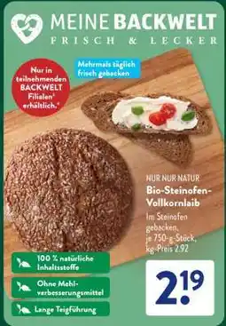 Aldi Süd Bio-Steinofen-Vollkornlaib Angebot