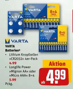 REWE VARTA Batterien³ Angebot