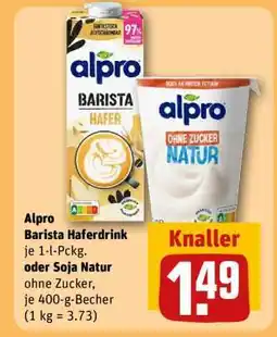 REWE Alpro Barista Haferdrink oder Soja Natur Angebot