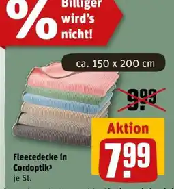 REWE Fleecedecke in Cordoptik³ Angebot