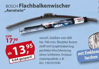 Sonderpreis Baumarkt BOSCH Flachbalkenwischer ,,Aerotwin" Angebot