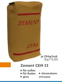 Globus Baumarkt Zement CEM II Angebot
