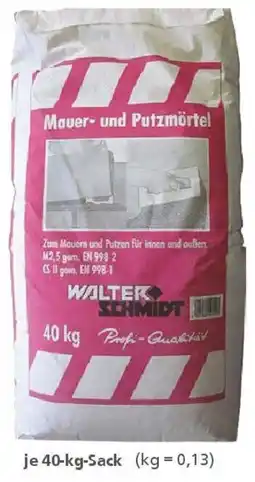 Globus Baumarkt WALTER SCHMIDT Mauer- und Putzmörtel Angebot