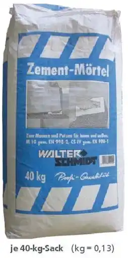 Globus Baumarkt WALTER SCHMIDT Zementmörtel Angebot