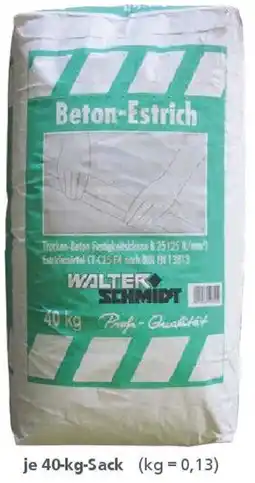 Globus Baumarkt WALTER SCHMIDT Betonestrich Angebot