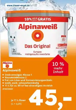 Globus Baumarkt Alpina Alpinaweiß Angebot