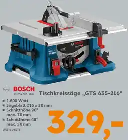 Globus Baumarkt BOSCH Tischkreissäge „GTS 635-216" Angebot