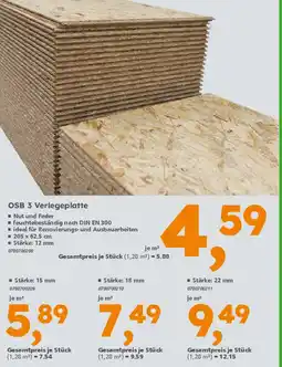 Globus Baumarkt OSB 3 Verlegeplatte Angebot