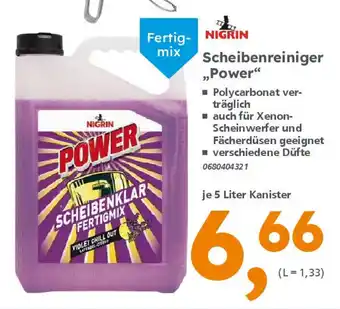 Globus Baumarkt NIGRIN Scheibenreiniger „Power" Angebot