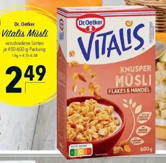 CITTI Markt Dr. Oetker Vitalis Müsli Angebot