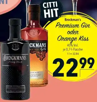 CITTI Markt Brockman's Premium Gin oder Orange Kiss Angebot
