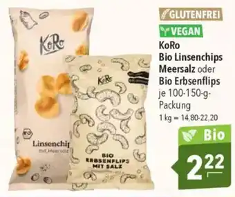 CITTI Markt KoRo Bio Linsenchips Meersalz oder Bio Erbsenflips Angebot