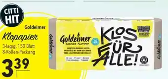 CITTI Markt Goldeimer Klopapier Angebot