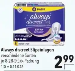 CITTI Markt Always discreet Slipeinlagen Angebot