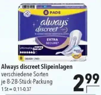CITTI Markt Always discreet Slipeinlagen Angebot
