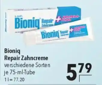 CITTI Markt Bioniq Repair Zahncreme Angebot