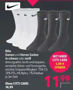 CITTI Markt Nike Damen und Herren Socken Angebot