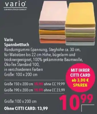 CITTI Markt vario Spannbetttuch Angebot