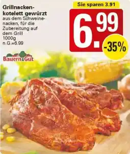 WEZ Bauern Gut Grillnackenkotelett gewürzt Angebot