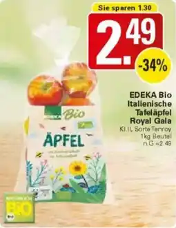 WEZ EDEKA Bio Italienische Tafeläpfel Royal Gala Angebot