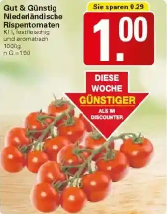 WEZ Gut & Günstig Niederländische Rispentomaten Angebot