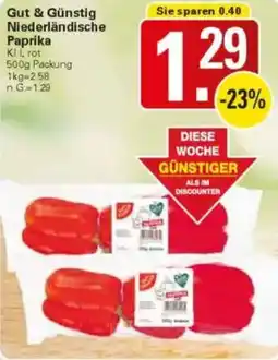 WEZ Gut & Günstig Niederländische Paprika Angebot