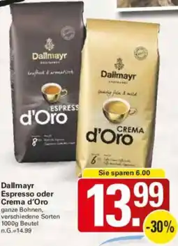 WEZ Dallmayr Espresso oder Crema d'Oro Angebot