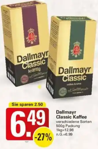 WEZ Dallmayr Classic Kaffee Angebot