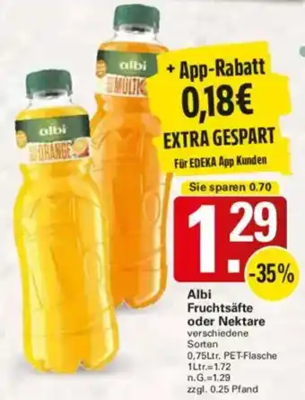 WEZ Albi Fruchtsäfte oder Nektare Angebot