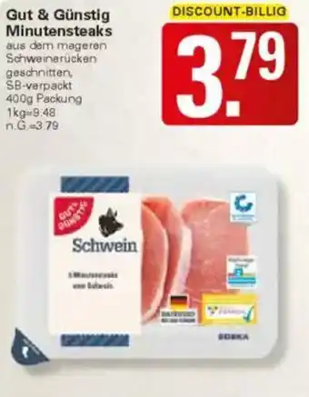 WEZ Gut & Günstig Minutensteaks Angebot