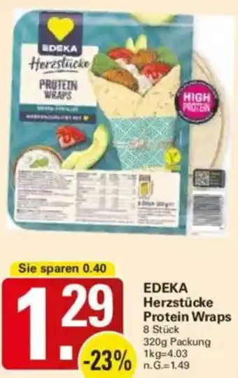 WEZ EDEKA Herzstücke Protein Wraps Angebot