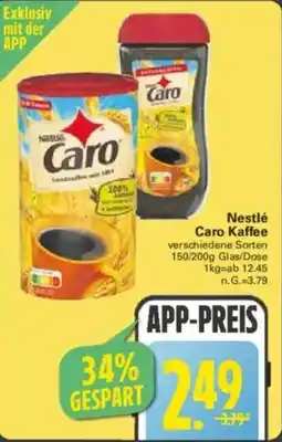 WEZ Nestlé Caro Kaffee Angebot