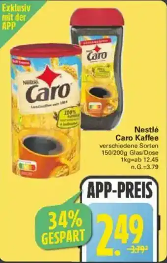 WEZ Nestlé Caro Kaffee Angebot
