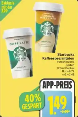 WEZ Starbucks Kaffeespezialitäten Angebot
