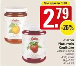 WEZ d'arbo Naturrein Konfitüre Angebot