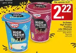 WEZ Dr.Oetker High Protein Pudding oder Milchreis Angebot