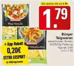 WEZ Bürger Teigwaren Angebot